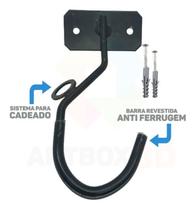 Suporte De Parede Vertical Para 1 Bicicleta Preto