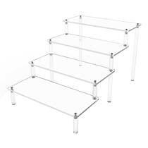 Suporte de perfume Acrylic Risers Hmdivor for Display, pacote com 4 níveis e 2 Suporte de perfume Acrylic Risers Hmdivor for Display, pacote com 4 níveis e 2