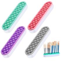 Suporte de pincel de maquiagem Stand Frienda Silicone Multicolorido, 4 unidades Suporte de pincel de maquiagem Stand Frienda Silicone Multicolorido, 4 unidades