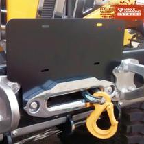 Suporte De Placa Dianteira Para Jeep/Diversos - Aço - Preto