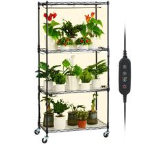 Suporte de planta com Grow Light VEVOR de 4 camadas de 45 W de espectro completo