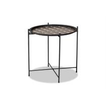 Suporte de plantas Baxton Studio Ivana Black Metal moderno