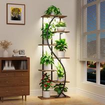 Suporte de plantas MJOMKN 59 de altura com luz de cultivo interno de 7 camadas