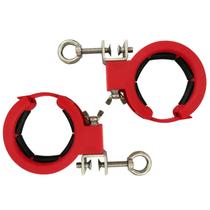 Suporte de polia para cabos VGongTech em nylon e aço, vermelho, 2 unidades