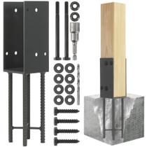 Suporte de poste de vedação Wocepu em forma de U, 9 x 9 cm, pacote com 2 unidades