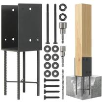 Suporte de poste de vedação Wocepu Heavy Duty em aço inoxidável 6x6 Suporte de poste de vedação Wocepu Heavy Duty em aço inoxidável 6x6