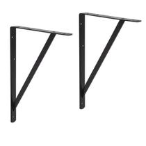 Suporte de prateleira Amazon Basics, pacote com 10, preto, 50,8 x 33 cm