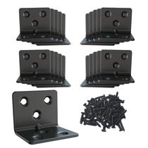 Suporte de prateleira Aufuga Black em aço inoxidável 3,8x3x3cm (16 unidades) Suporte de prateleira Aufuga Black em aço inoxidável 3,8x3x3cm (16 unidades)