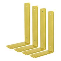 Suporte de prateleira Aunulahca Gold Floating 20cm, pacote com 4 unidades, Heavy Duty