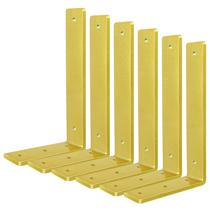 Suporte de prateleira Aunulahca Gold Floating 30 cm, pacote com 6 unidades, Heavy Duty