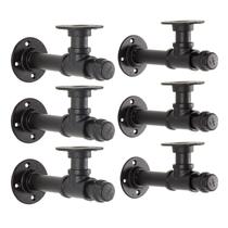 Suporte de prateleira de tubos YCCO Industrial DIY L Suporte de parede 20cm