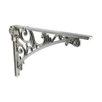 Suporte de prateleira decorativo CABDM, níquel escovado, pacote com 4
