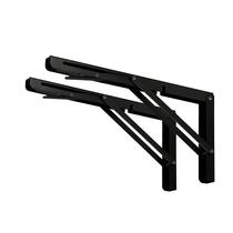 Suporte de prateleira dobrável CLT CLETING Black 200 kg Load 2 Pack Suporte de prateleira dobrável CLT CLETING Black 200 kg Load 2 Pack