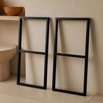 Suporte De Prateleira Estilo Industrial 60x34,5cm 2 Un Preto