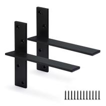 Suporte de prateleira flutuante Hardow Heavy Duty, pacote com 2, 20x6,4x1cm