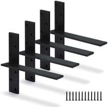 Suporte de prateleira flutuante Hardow Heavy Duty, pacote com 4, 30x6,4 cm