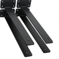 Suporte de prateleira L MHMYDZ Black Hidden 14 polegadas, pacote com 4 Suporte de prateleira L MHMYDZ Black Hidden 14 polegadas, pacote com 4