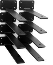 Suporte de prateleira L MHMYDZ de 9 polegadas de ferro preto rústico industrial