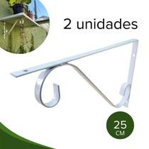 Suporte de Prateleira Mão Francesa Colonial 25cm Branca
