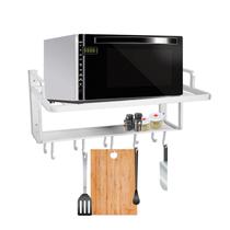 Suporte de prateleira para forno de microondas GLOGLOW Space Alumínio de dupla camada Suporte de prateleira para forno de microondas GLOGLOW Space Alumínio de dupla camada