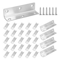 Suporte de prateleira Redunest L Bracket Heavy Duty, pacote com 30 Suporte de prateleira Redunest L Bracket Heavy Duty, pacote com 30