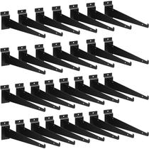 Suporte de prateleira Slatwall Oudain 12 com lábio Heavy Duty Black Suporte de prateleira Slatwall Oudain 12 com lábio Heavy Duty Black