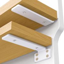 Suporte de prateleira VANCASTLE Floating 25 cm, pacote com 6 unidades, metal branco Suporte de prateleira VANCASTLE Floating 25 cm, pacote com 6 unidades, metal branco