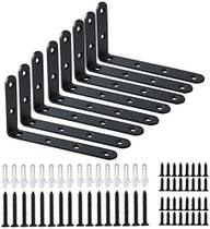 Suporte de prateleira WINKER Corner Brace Heavy Duty Black Steel 12 unidades