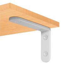 Suporte de prateleira YIKOUJIS de 4 polegadas de metal pesado branco (8 unidades) Suporte de prateleira YIKOUJIS de 4 polegadas de metal pesado branco (8 unidades)