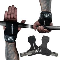 Suporte de pulso de couro duplo MANUEKLEAR com alças de ginástica Suporte de pulso de couro duplo MANUEKLEAR com alças de ginástica