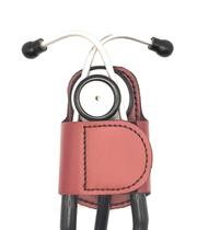 Suporte de quadril para estetoscópio BATCLIP Premium Leather feito à mão vermelho Suporte de quadril para estetoscópio BATCLIP Premium Leather feito à mão vermelho