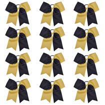 Suporte de rabo de cavalo Cheer Hair Bows DEEKA 8, dois tons, 12 unidades Suporte de rabo de cavalo Cheer Hair Bows DEEKA 8, dois tons, 12 unidades