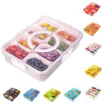Suporte de refeição FEIOOD com nervuras e caixa de lanches com 8 compartimentos Suporte de refeição FEIOOD com nervuras e caixa de lanches com 8 compartimentos