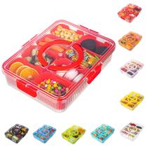 Suporte de refeição FEIOOD com nervuras e caixa de lanches com tampa e alça Suporte de refeição FEIOOD com nervuras e caixa de lanches com tampa e alça