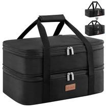 Suporte de refeição Lifewit com isolamento duplo 40x25x13cm preto