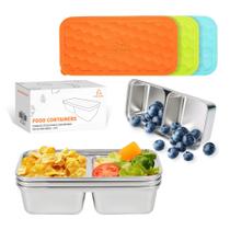 Suporte de refeição MACTANO, compartimento duplo, aço inoxidável, 3 unidades Suporte de refeição MACTANO, compartimento duplo, aço inoxidável, 3 unidades