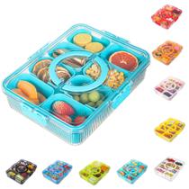 Suporte de refeições FEIOOD Snackle Box portátil com 8 compartimentos