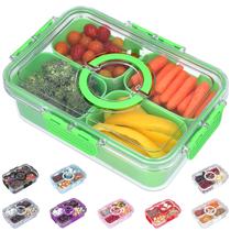 Suporte de refeições KEYVOZ Snackle Box Travel Charcuterie Small Green Suporte de refeições KEYVOZ Snackle Box Travel Charcuterie Small Green