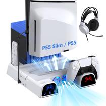 Suporte de Refrigeração com Carregamento Duplo para PS5 e PS5 Slim