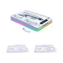 Suporte De Resfriamento RGB Para PS5 Com Base De Carregamento Para Dois Controles GAMINJA P58 Suporte De Resfriamento RGB Para PS5 Com Base De Carregamento Para Dois Controles GAMINJA P58