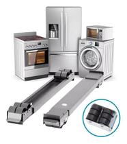 Suporte De Rodinhas Geladeira Fogao Maquina Lavar Freezer