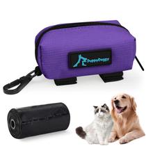 Suporte de saco de cocô PuppyDoggy para cães e gatos com 1 saco de rolo Suporte de saco de cocô PuppyDoggy para cães e gatos com 1 saco de rolo