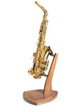 Suporte de saxofone Musbeat para alto e tenor Zebra Hardwood Suporte de saxofone Musbeat para alto e tenor Zebra Hardwood