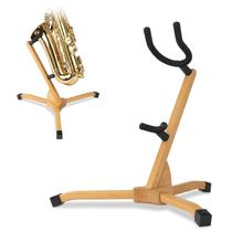 Suporte de saxofone STRICH SSS-10 para saxofone alto tenor, madeira de faia Suporte de saxofone STRICH SSS-10 para saxofone alto tenor, madeira de faia