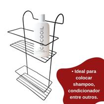 Suporte De Shampoo Aço Cromado Duplo Para Box Do Banheiro