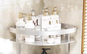 Suporte de Shampoo Prata Luxo De Alumínio 1 Camada Para Banheiro Montado Na Parede Prateleira