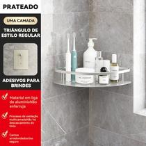 Suporte De Shampoo Prateleiras De Banheiro Sem Furo - Space Aluminium Alta qualidade COR:KIT 1 - Triângulos-Prateado