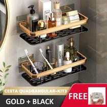 Suporte De Shampoo Prateleiras De Banheiro Sem Furo - Space Aluminium Alta qualidade