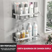 Suporte De Shampoo Prateleiras De Banheiro Sem Furo - Space Aluminium Alta qualidade