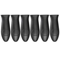 Suporte de silicone Hot Handler Kulusion reutilizável, 6 peças, preto Suporte de silicone Hot Handler Kulusion reutilizável, 6 peças, preto